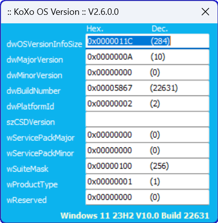 KoXo OS Version